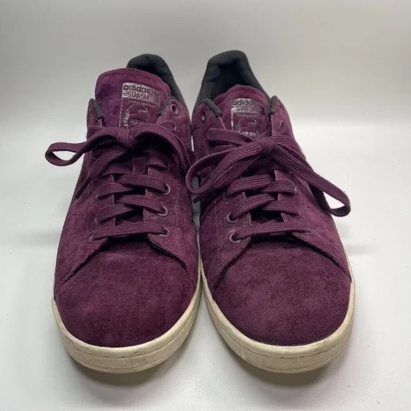 Adidas Stan Smith Maroon Off White Sneaker Men 10 - Picture 2 of 9